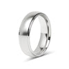 Wide Brushed Center with Polished Edge Stainless Steel 6mm Ring