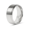 Brushed Flat Center with Polished Edge Stainless Steel Ring 8mm