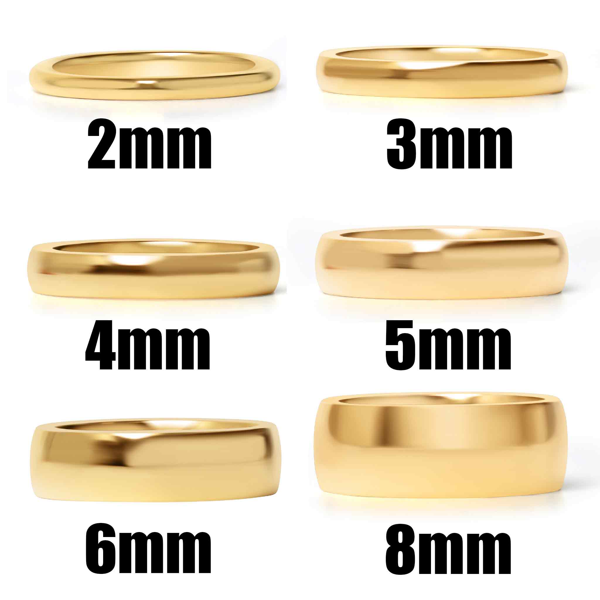 Rings Gold Plated Stainless Steel Ring Cfr0264 6mm / 10 Wholesale Jewelry Website 10 Unisex