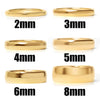 Gold Stainless Steel Ring 2mm 3mm 4mm 5mm 6mm 8mm polished