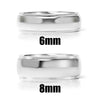 Highly Polished Rounded Center with Edge Stainless Steel Blank Ring