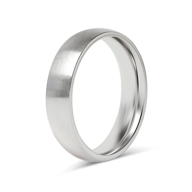 Brushed Stainless Steel Rounded Blank Ring