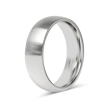 Brushed Stainless Steel Rounded Blank Ring