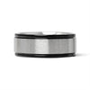 Black trim Brushed Center Stainless Steel Blank Ring Wholesale Comfort Fit Stainless Steel Ring Tarnish and rust-proof Hypoallergenic Stamping and Engraving