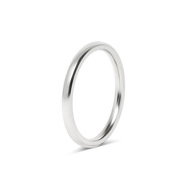 Highly Polished Rounded Stainless Steel Blank Ring 2mm - 6mm