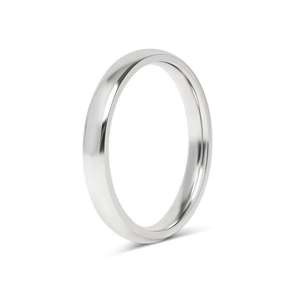 Highly Polished Rounded Stainless Steel Blank Ring 2mm - 6mm