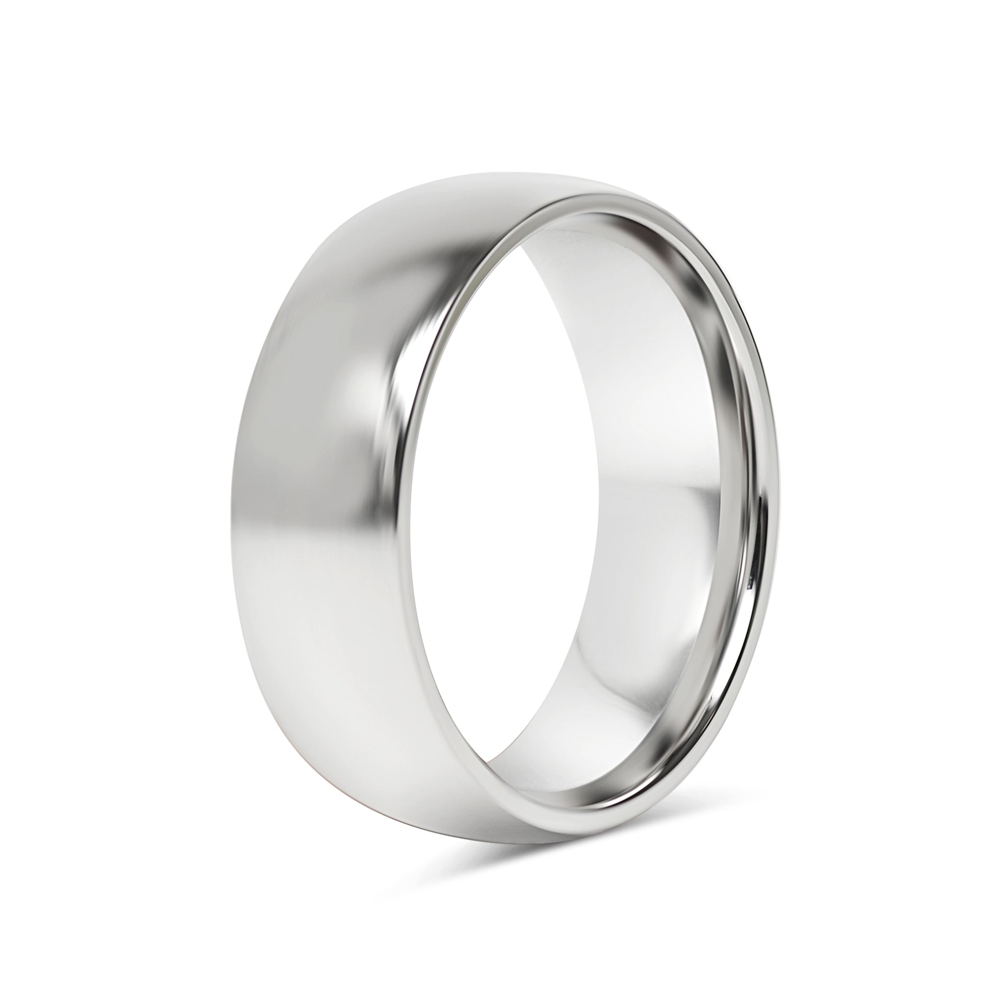 Highly Polished Rounded Stainless Steel Blank Ring 7mm - 11mm
