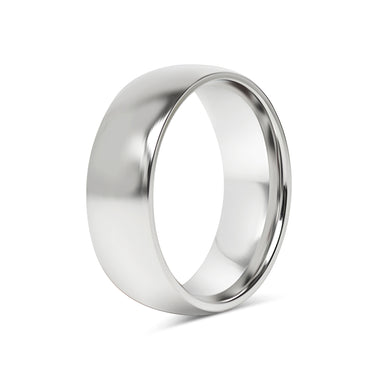 Highly Polished Rounded Stainless Steel Blank Ring 7mm - 11mm