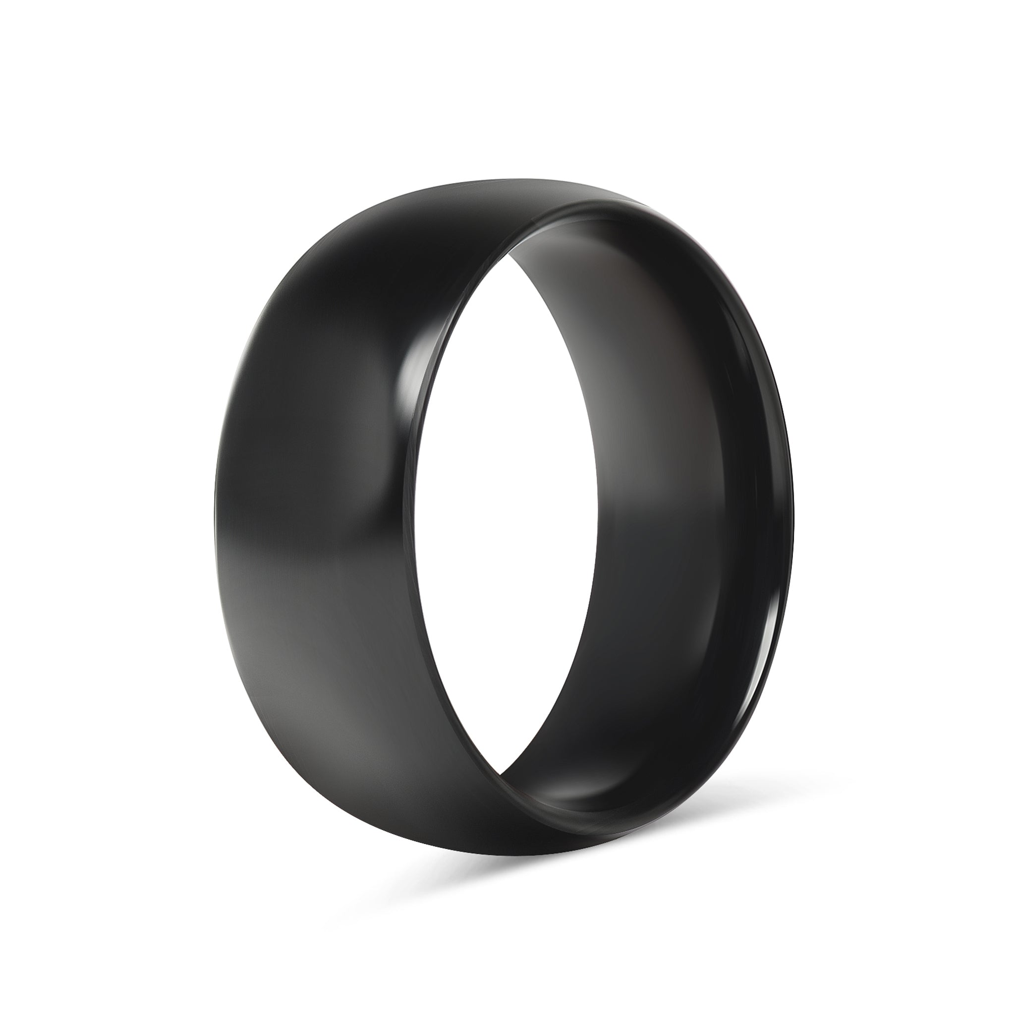 STAINLESS STEEL PLAIN RINGS FOR MENS & WOMENS (PACK OF 1) BLACK Stainless  Steel Ring