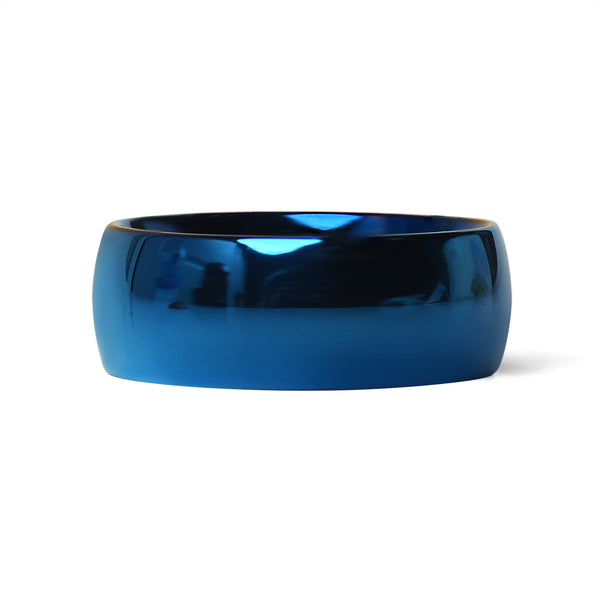 Blue Stainless Steel Blank Ring / CFR7006