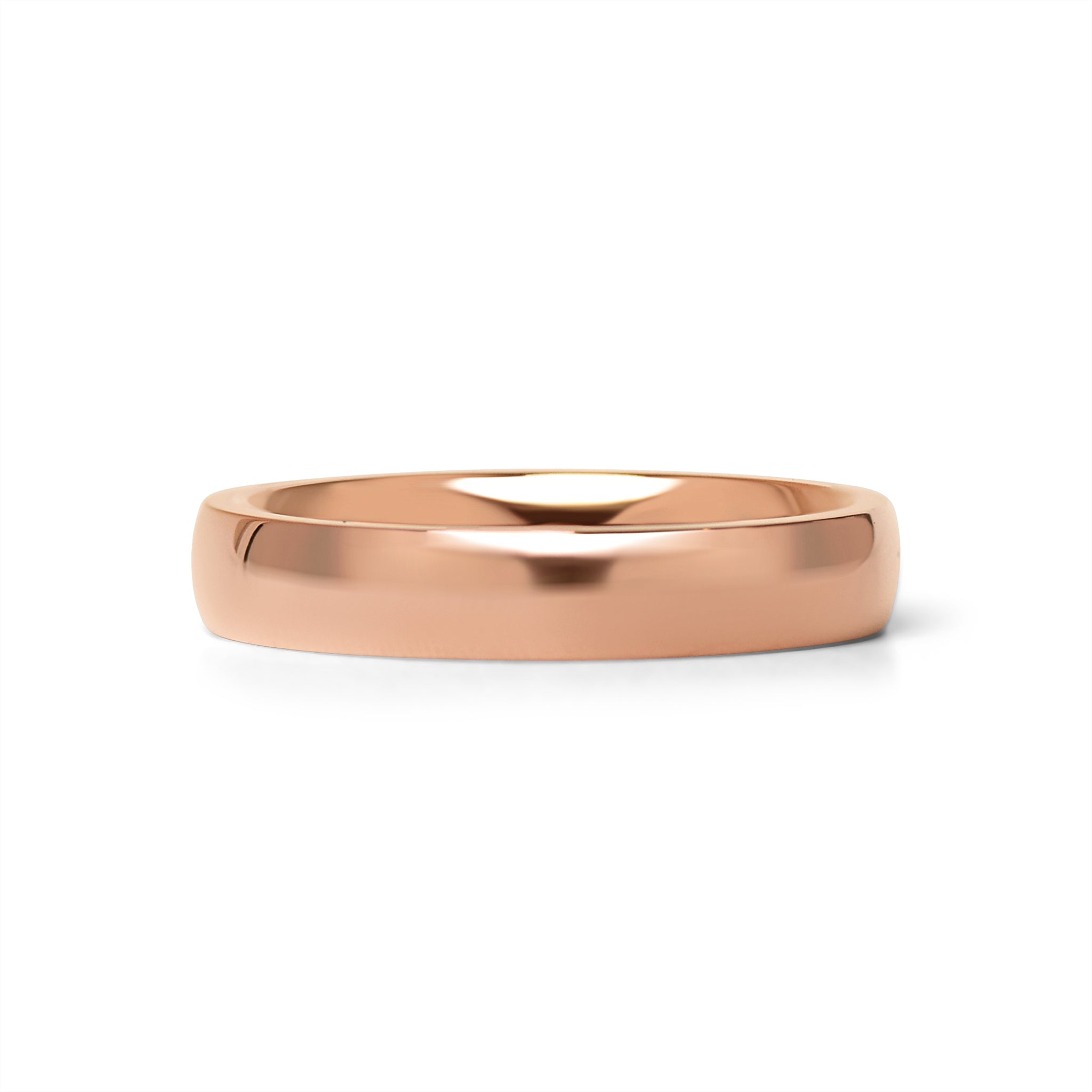 Rose Gold Chocolate Rounded Stainless Steel Blank Ring Stamping and Engraving