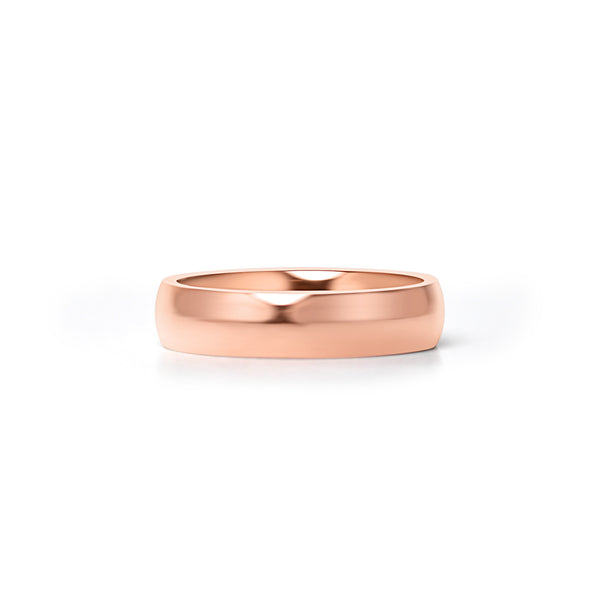 Rose Gold Chocolate Rounded Stainless Steel Blank Ring Stamping and Engraving