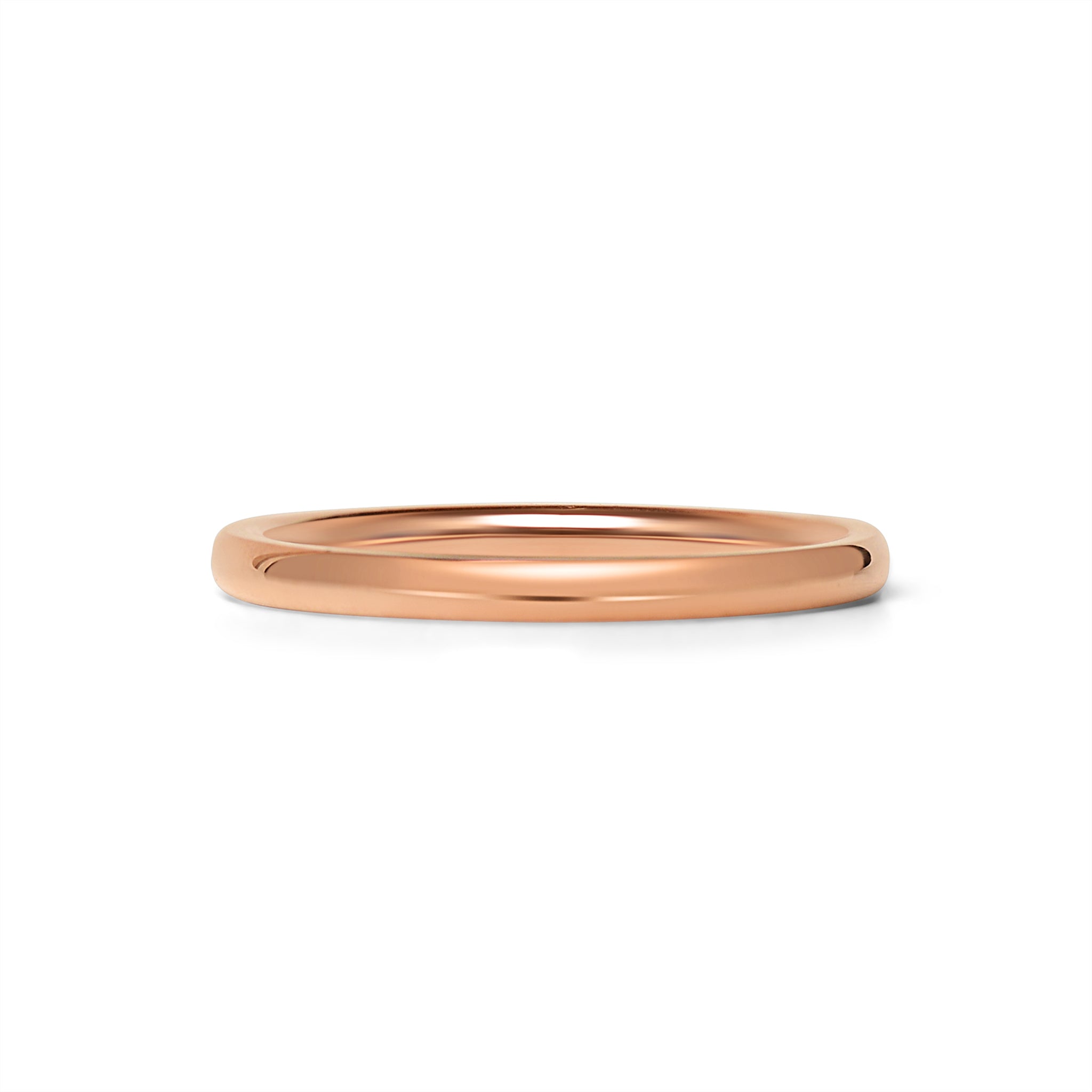 14K Rose Gold 6mm Traditional Slightly Curved Wedding Ring-19131r14