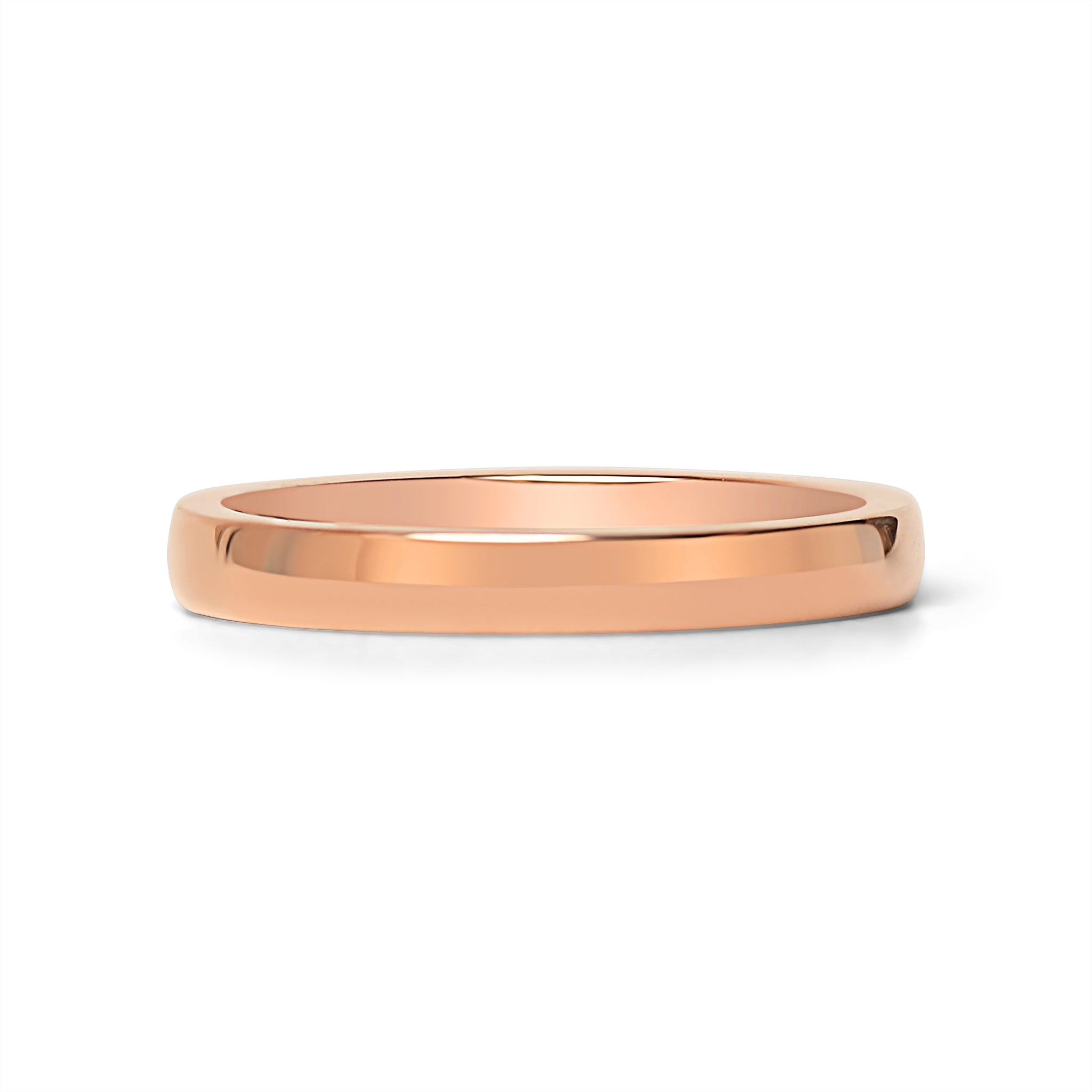 Wholesale Polished Rose Gold Rounded Stainless Steel Blank Ring