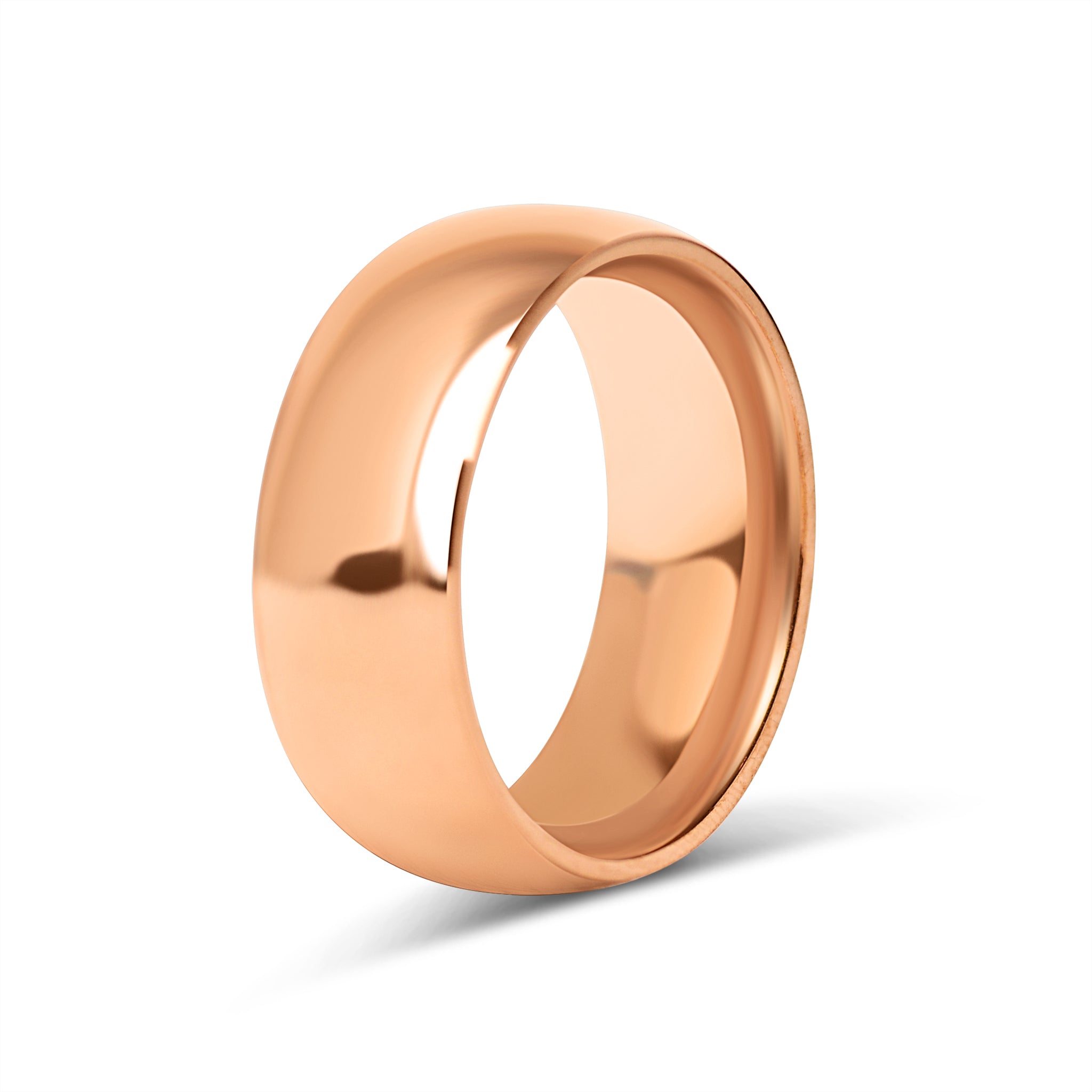 Rose Pink 34mm Diameter Plastic Rose Ring - Stainless Steel Band - Size J