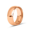 Wholesale Polished Rose Gold Rounded Stainless Steel Blank Ring
