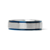 Stainless Steel Blue Trim With Brushed Center Ring