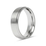 Stainless Steel Brushed Center With Grooved Edge Ring