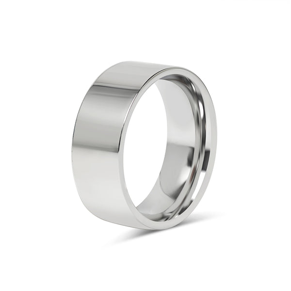 Wholesale Jewelry Flat Stainless Steel Polished Blank Ring