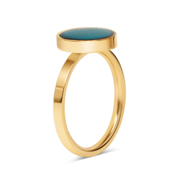 18k Gold PVD Coated Stainless Steel Mood Ring / CFR7041