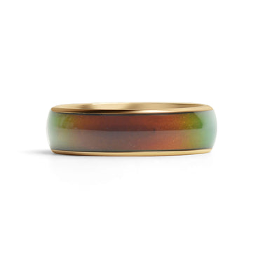 18k Gold PVD Coated Mood Band Stainless Steel Ring