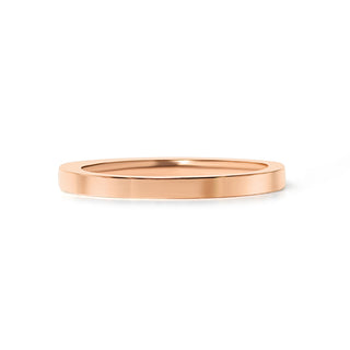Flat Rose Gold Stainless Steel Ring
