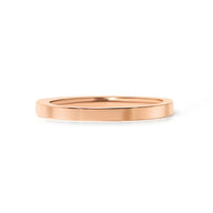 Flat Rose Gold Stainless Steel Ring
