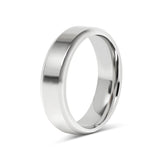 Wholesale Polished Beveled Edge Stainless Steel Ring