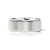 Wholesale Polished Beveled Edge Stainless Steel Ring