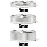 Wholesale Polished Beveled Edge Stainless Steel Ring 