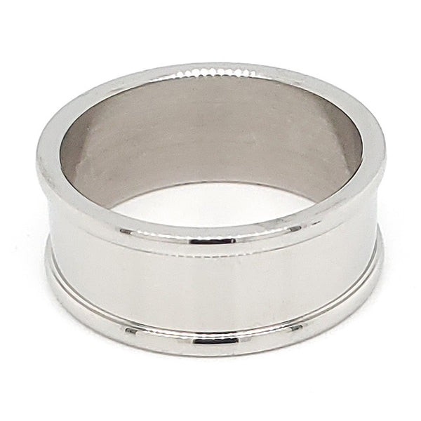 Stainless Steel Channel Ring at an angle.