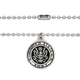 United States Army Stainless Steel Polished Pendant with Ball Chain / CHJ4072-stainless steel jewelry made in china- wholesale stainless steel jewelry- does stainless steel jewelry tarnish- stainless steel jewelry good- stainless steel jewelry cleaner