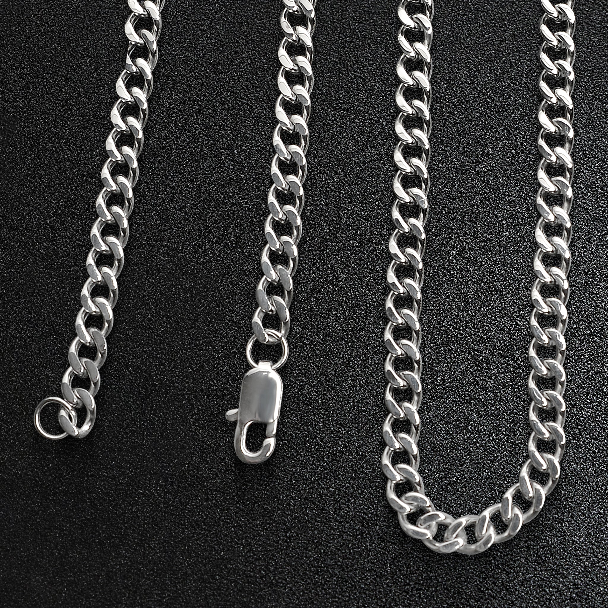 Men's 11.0mm Curb Chain Necklace In Solid Stainless Steel - 20 - Foto 12