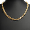 Stainless Steel 18K Gold PVD Coated Byzantine Chain Necklace / CHN8501