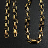 Stainless Steel Black and 18K Gold PVD Coated Byzantine Chain Necklace / CHN8502