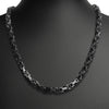 Stainless Steel Black Byzantine Chain Necklace / CHN8503