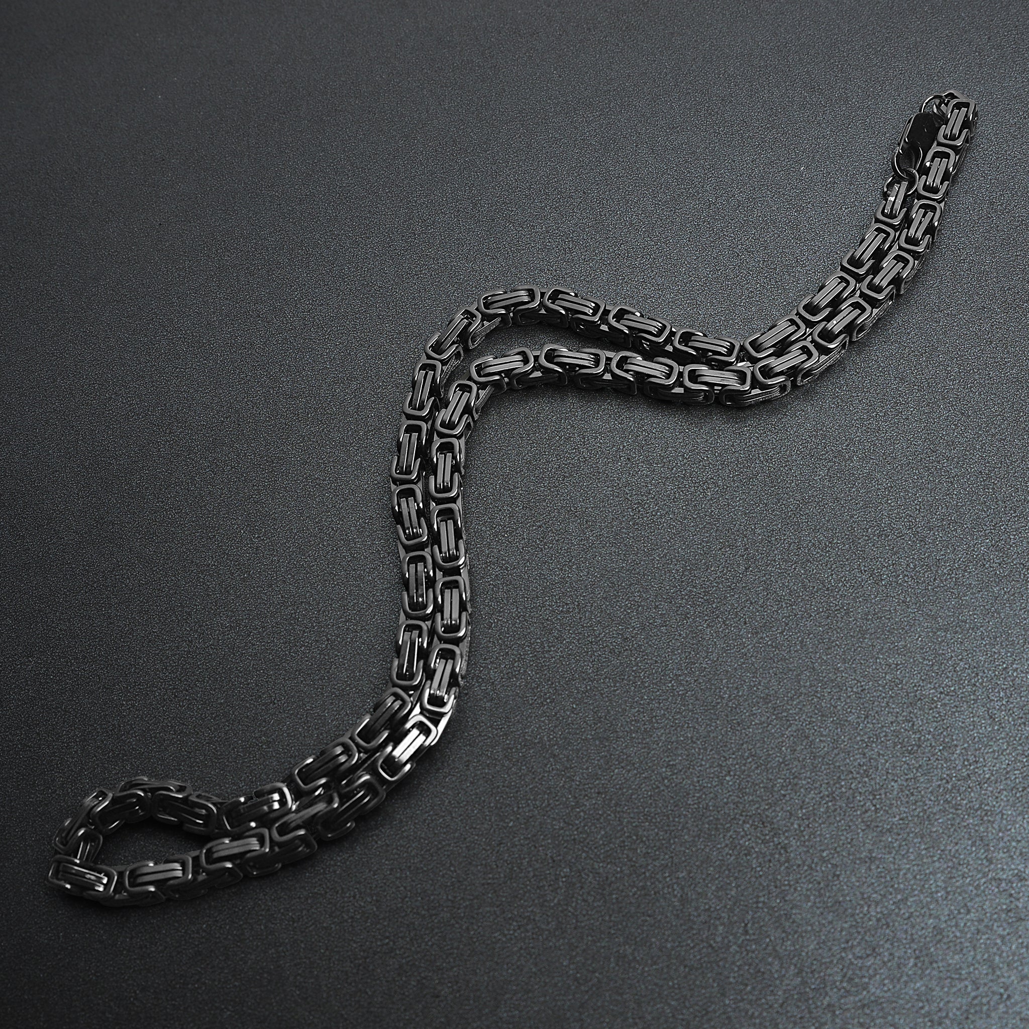 Black Stainless Steel Snake Chain Necklace
