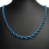 Stainless Steel Blue Rope Chain Necklace / CHN9703