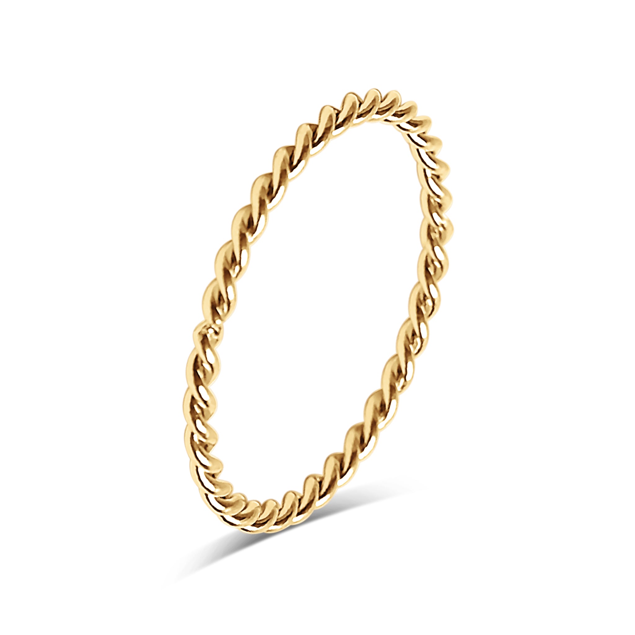 Rings Braided Stainless Steel Spacer Ring Gold / 9 Wholesale Jewelry Website 9 Gold Unisex