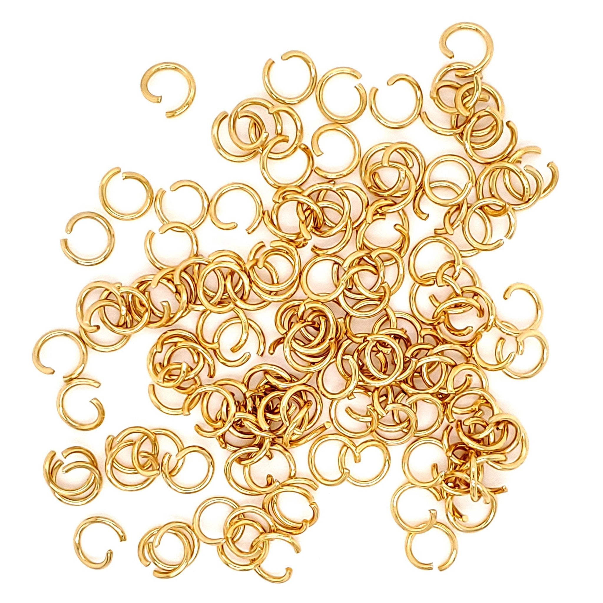 6mm 18K Gold Plated Stainless Steel Jump Rings, Open Jump Rings, 20 Gauge  Jump Rings, Bulk Gold Jump Rings, Jewelry Findings