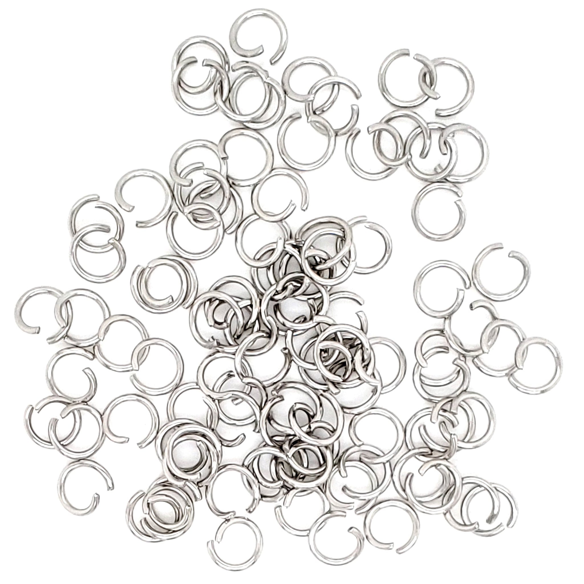 Necklaces Stainless Steel Saw Cut Jump Rings 100 Pk Necklaces Enc0003 22g / 4mm Wholesale Jewelry Website 4mm Unisex