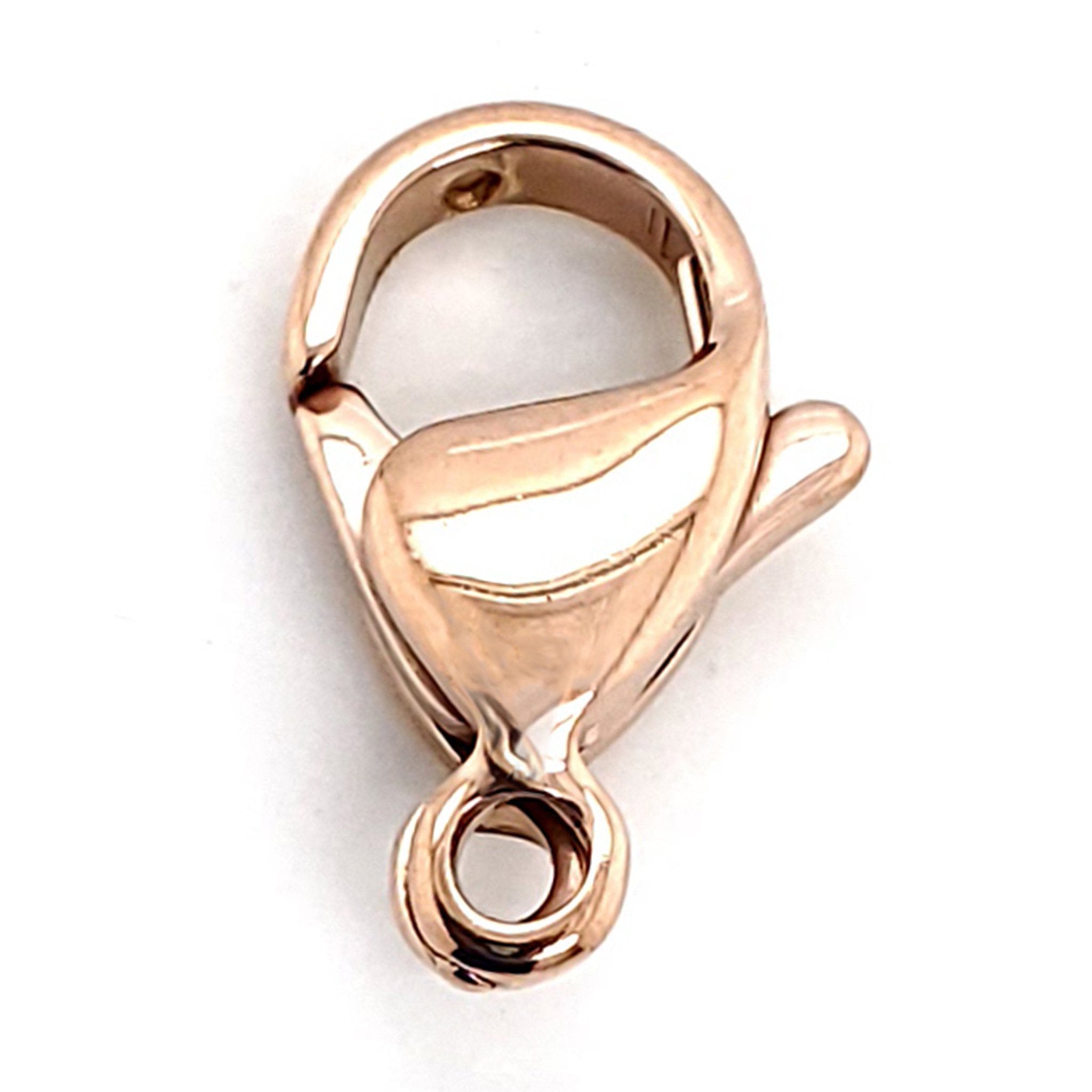 Stainless steel rose gold PVD Coated lobster clasp.