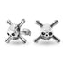 Stainless Steel Skull Crossbones Post Earrings / ERC1005
