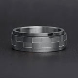 Highly Polished Stainless Steel Spinner Ring Lifestyle