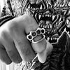 Stainless Steel Polished Knuckle Duster Ring / SCR3057