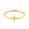 18k Gold PVD Coated Stainless Steel Initial Stacking Rings A-M / ZRJ9021