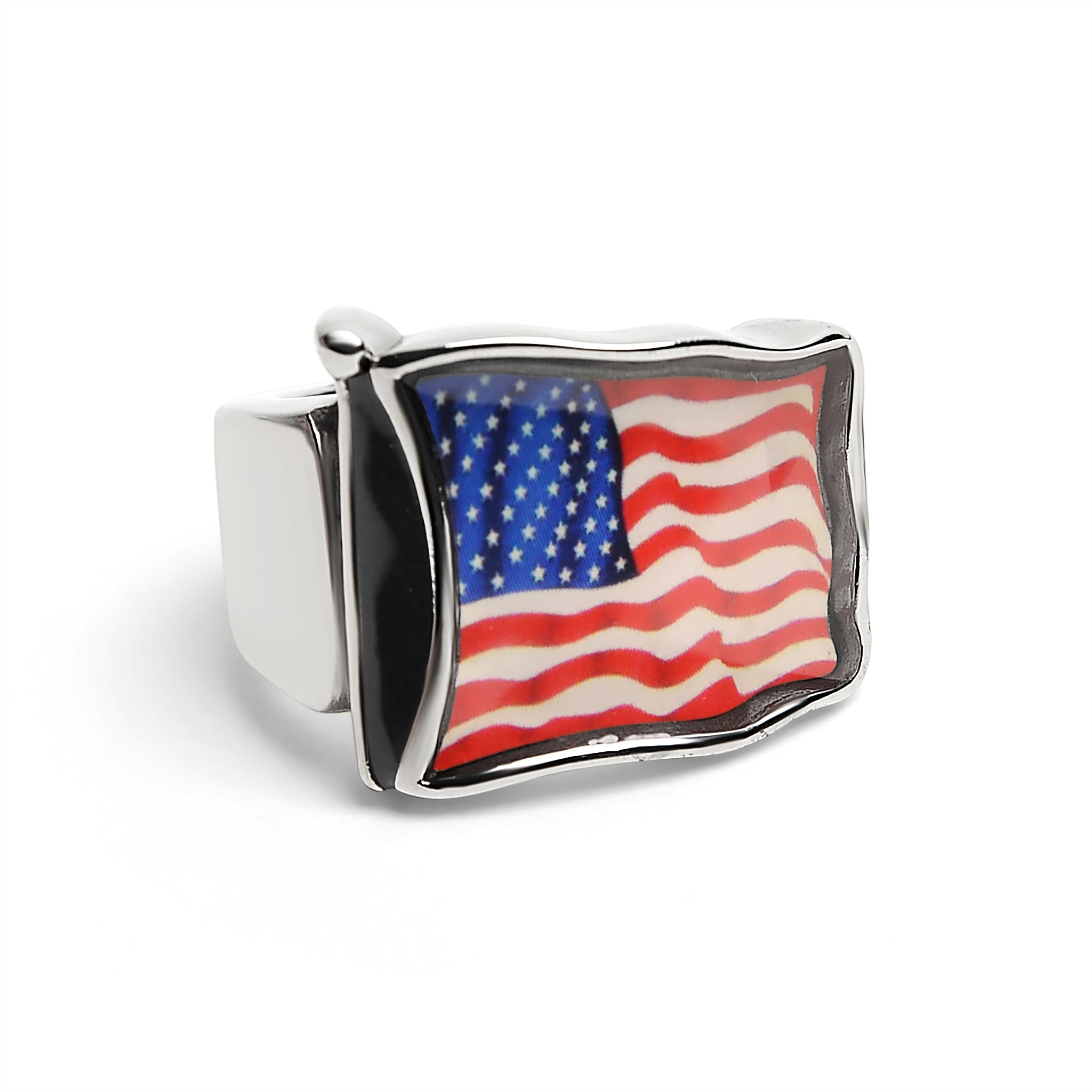 Stainless Steel USA Flag Ring / FLG0001