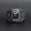 United States Army Military Stainless Steel Men's Ring with Black Stone / MCR3069