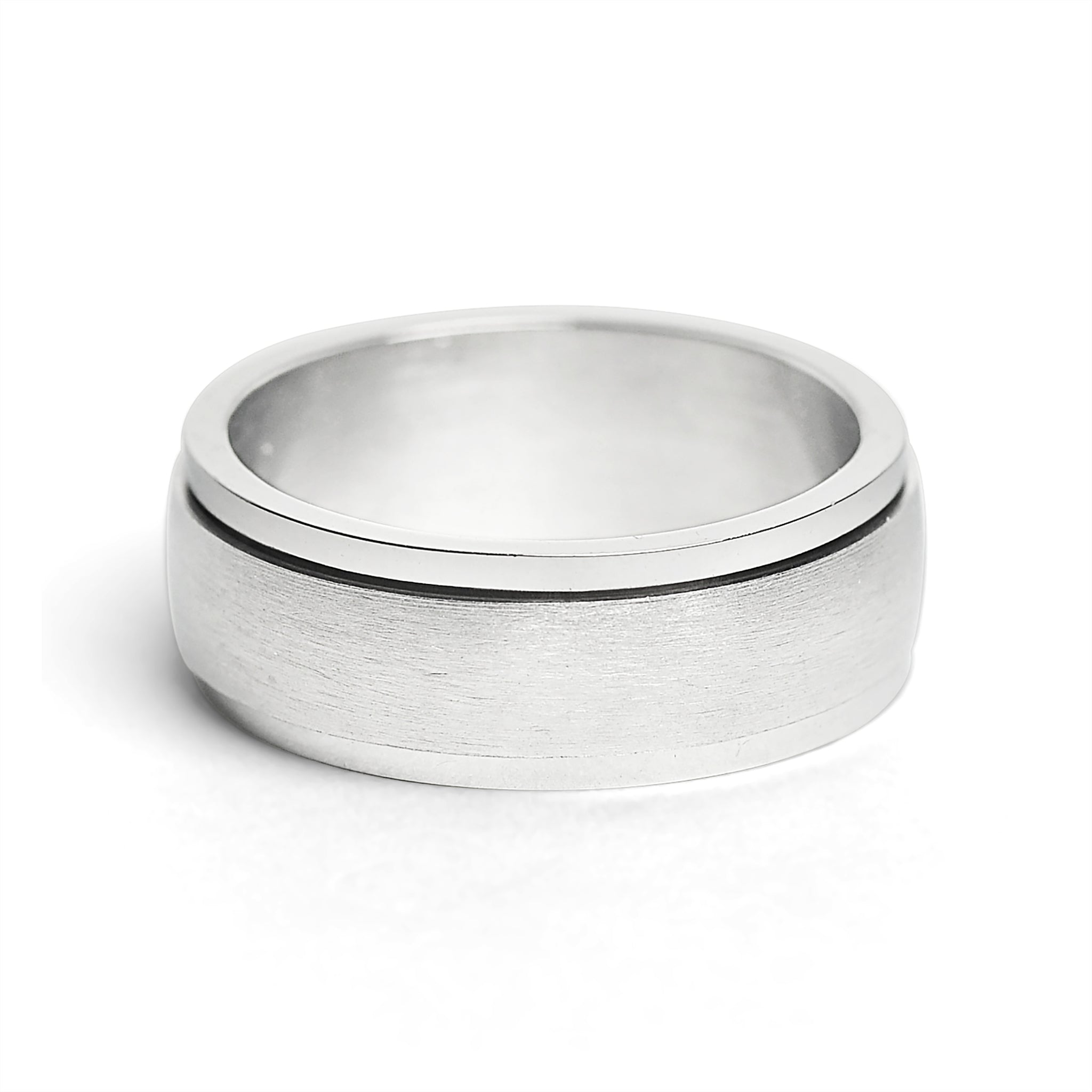 Brushed Stainless Steel Spinner Ring