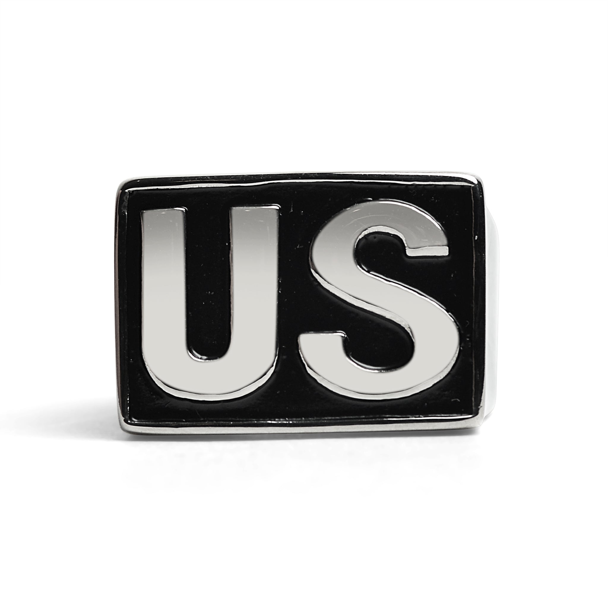Stainless Steel United States "US" Insignia Signet Ring / MCR4063
